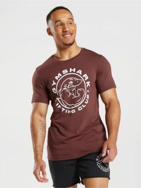 Gymshark Burgundy Lifting Club Graphic Short Sleeve Tee